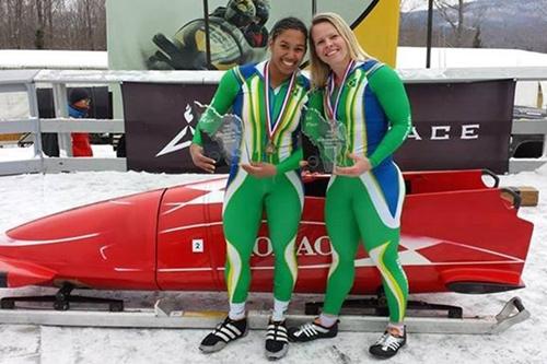 Fabiana e Sally: classificação inédita no bobsled feminino / Foto: Reprodução